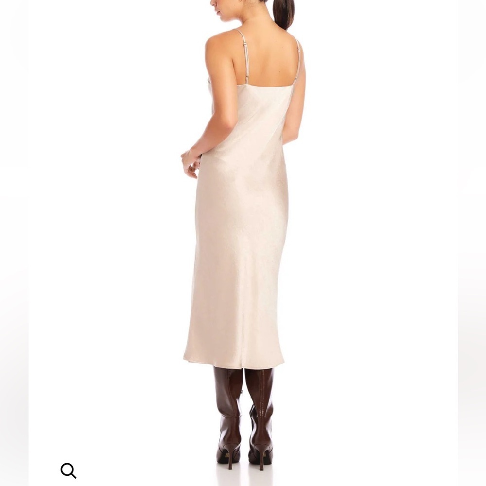 New Fifteen Twenty Bias MIDI Dress in color Almond. - Picture 10 of 14